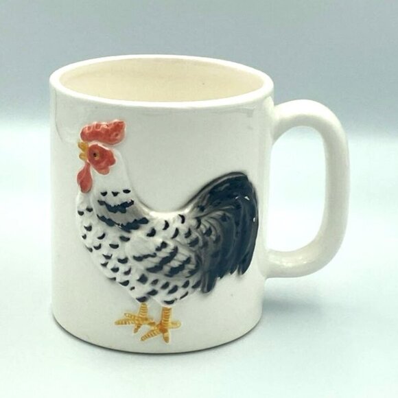 Vtg Otagiri Rooster Mug Cup Coffee Tea Made in Japan Textured 3D 8 oz - Picture 1 of 7